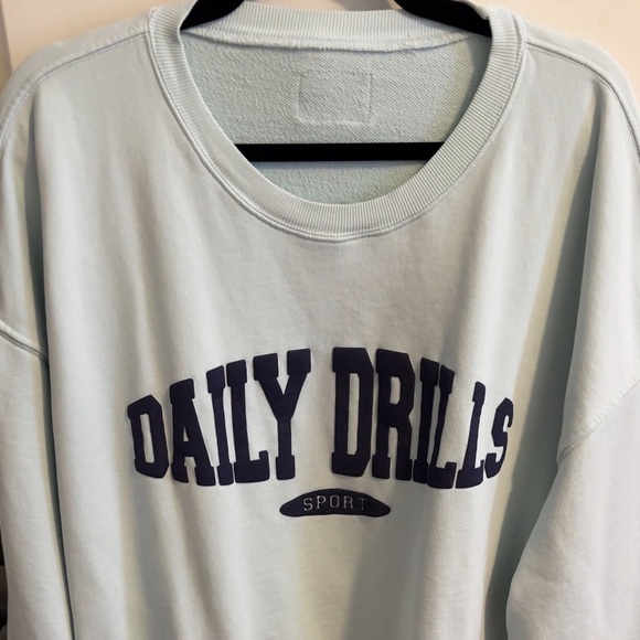 Daily Drills Tops - Daily Drills Oversized Sport Crew - Lake Day with Navy